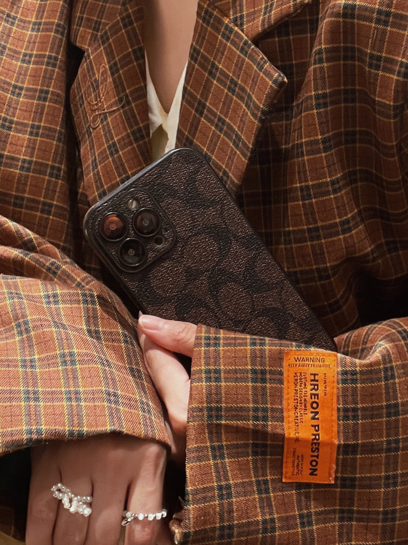 Coach iPhone Case Brown -QB240402 - Iphonecasehouse