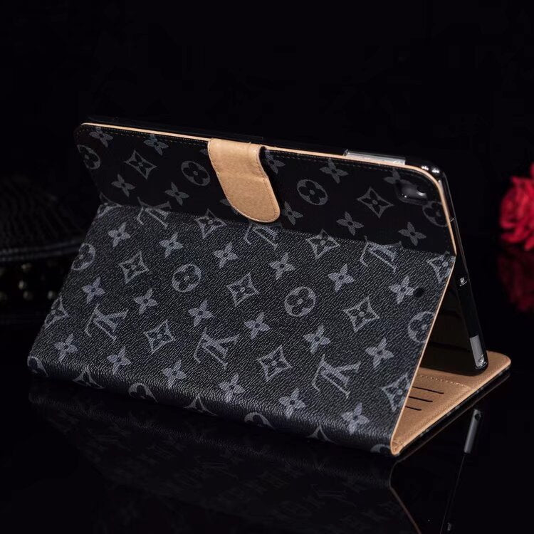 Elegant Monogram Canvas Flip Cover Apple iPad Protective Leather Case - Iphonecasehouse
