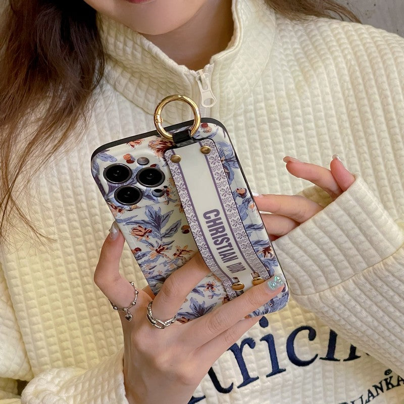 CD Purple & White Wristband iPhone Case - Iphonecasehouse