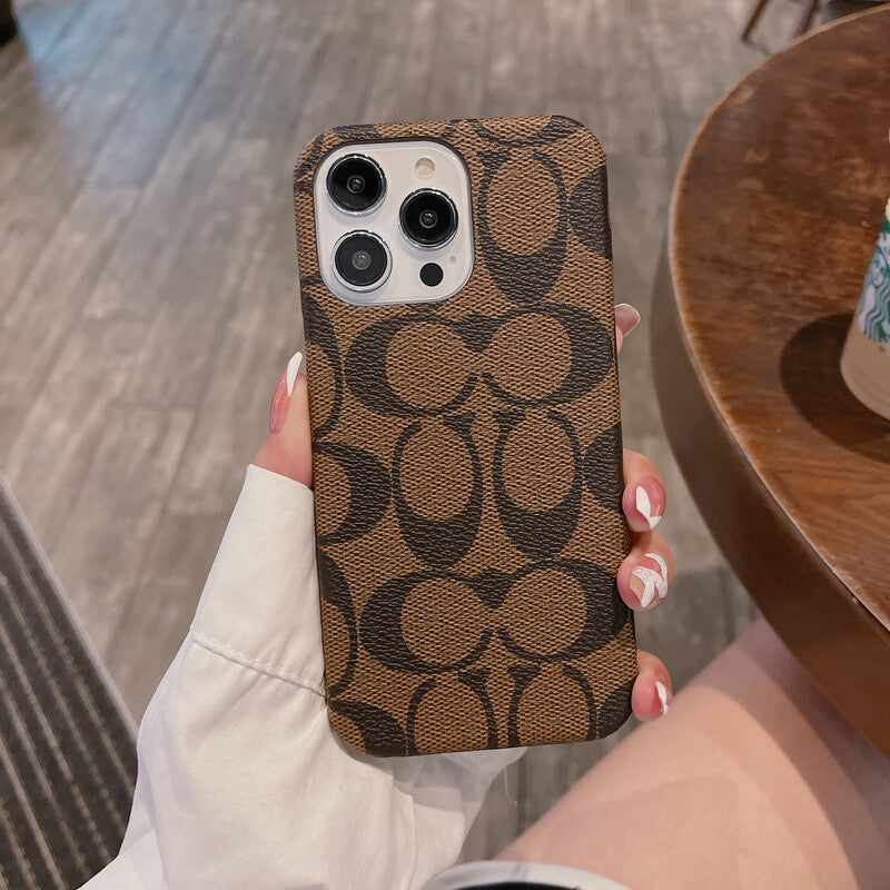 Classic Coach iPhone Case Brown -JDK241426 - Iphonecasehouse