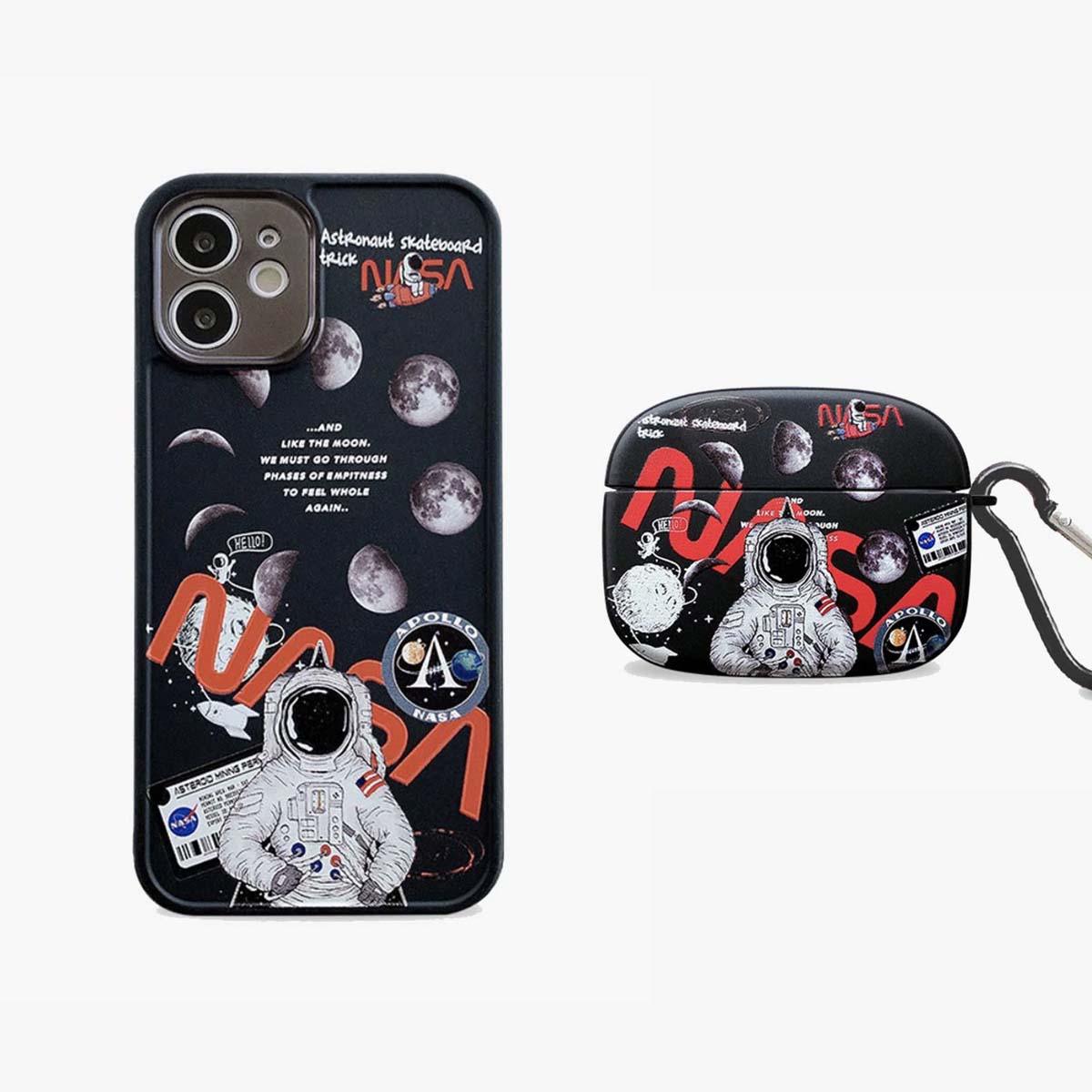Limited Black Astronaut Phone & AirPods Case | 2-Pack - Iphonecasehouse