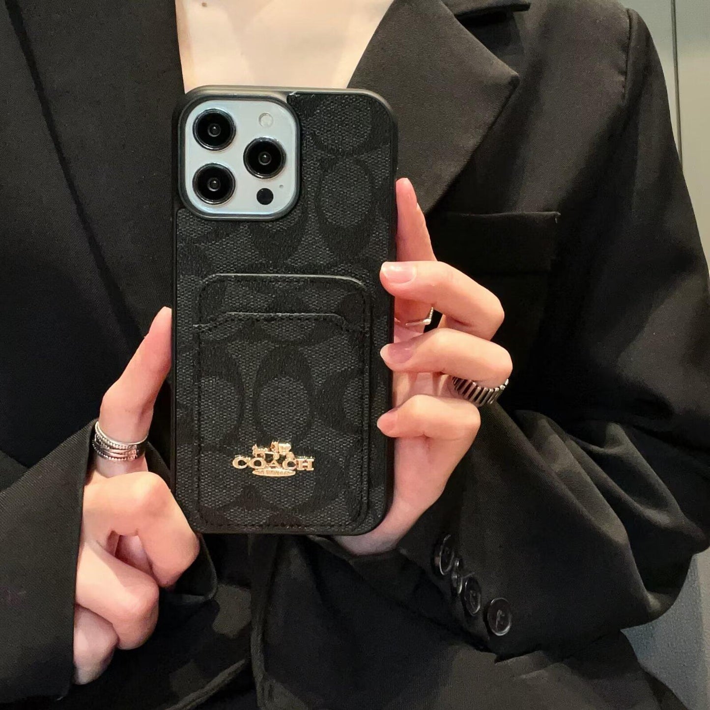 Coa Card Bag Leather iPhone Case - Iphonecasehouse