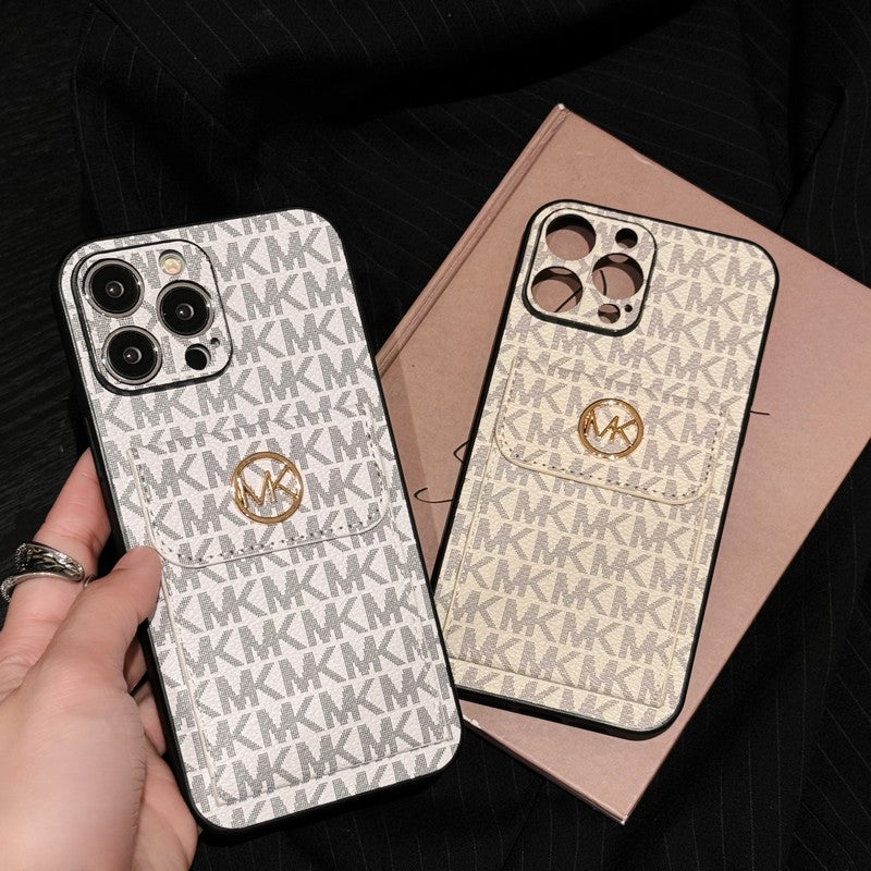 MK Card Bag Gold iPhone Case - Iphonecasehouse