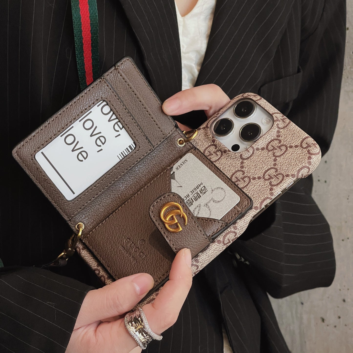GG Card Bag iPhone Case - Iphonecasehouse