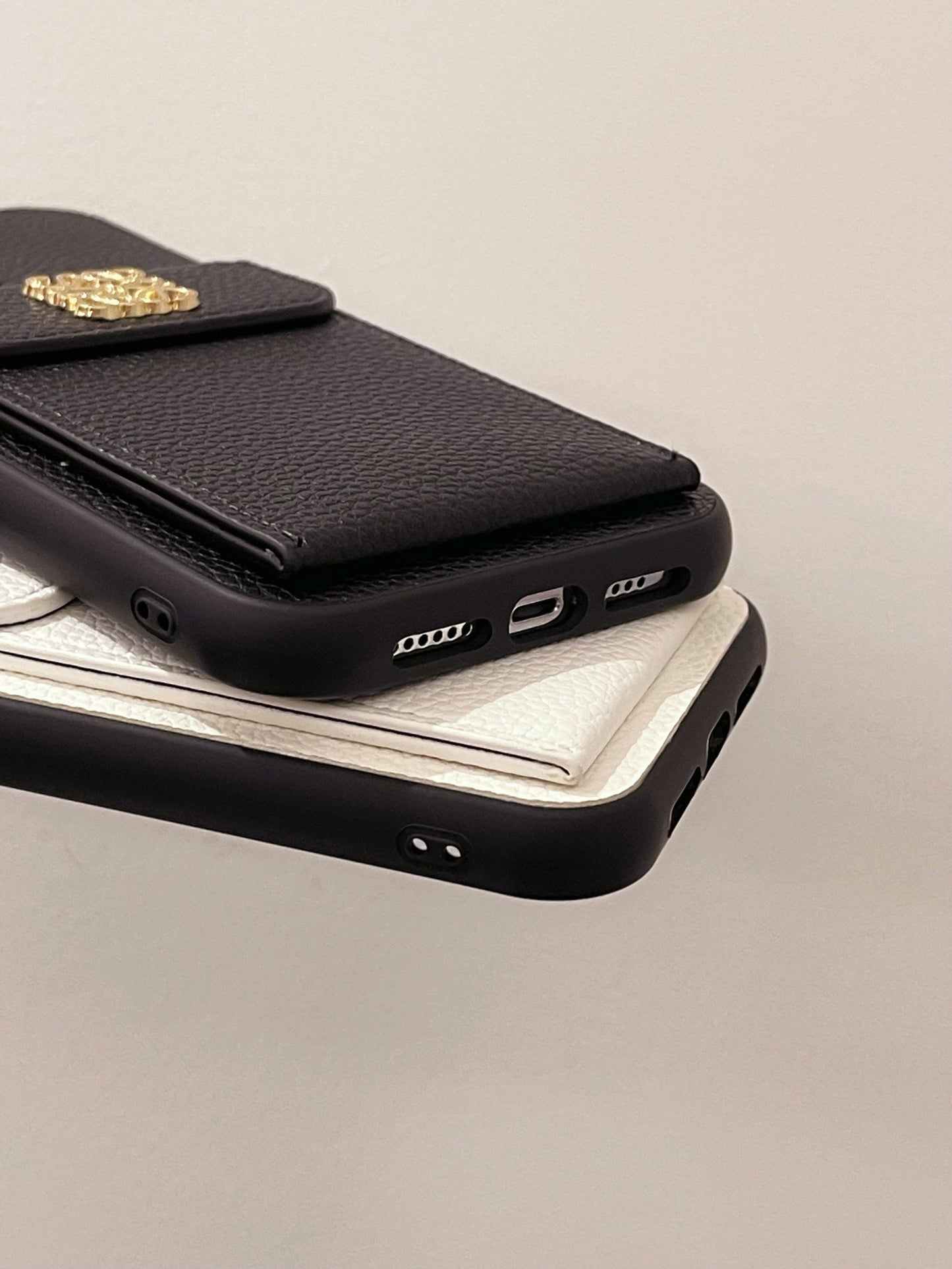 LOEWE iPhone Case With Card Holder Black-QBK240603 - Iphonecasehouse