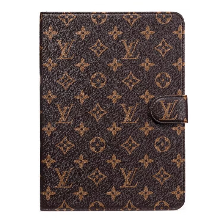 Luxury Canvas Monogram Leather Fresh Summer Theme Pattern Apple iPad case Black - Iphonecasehouse