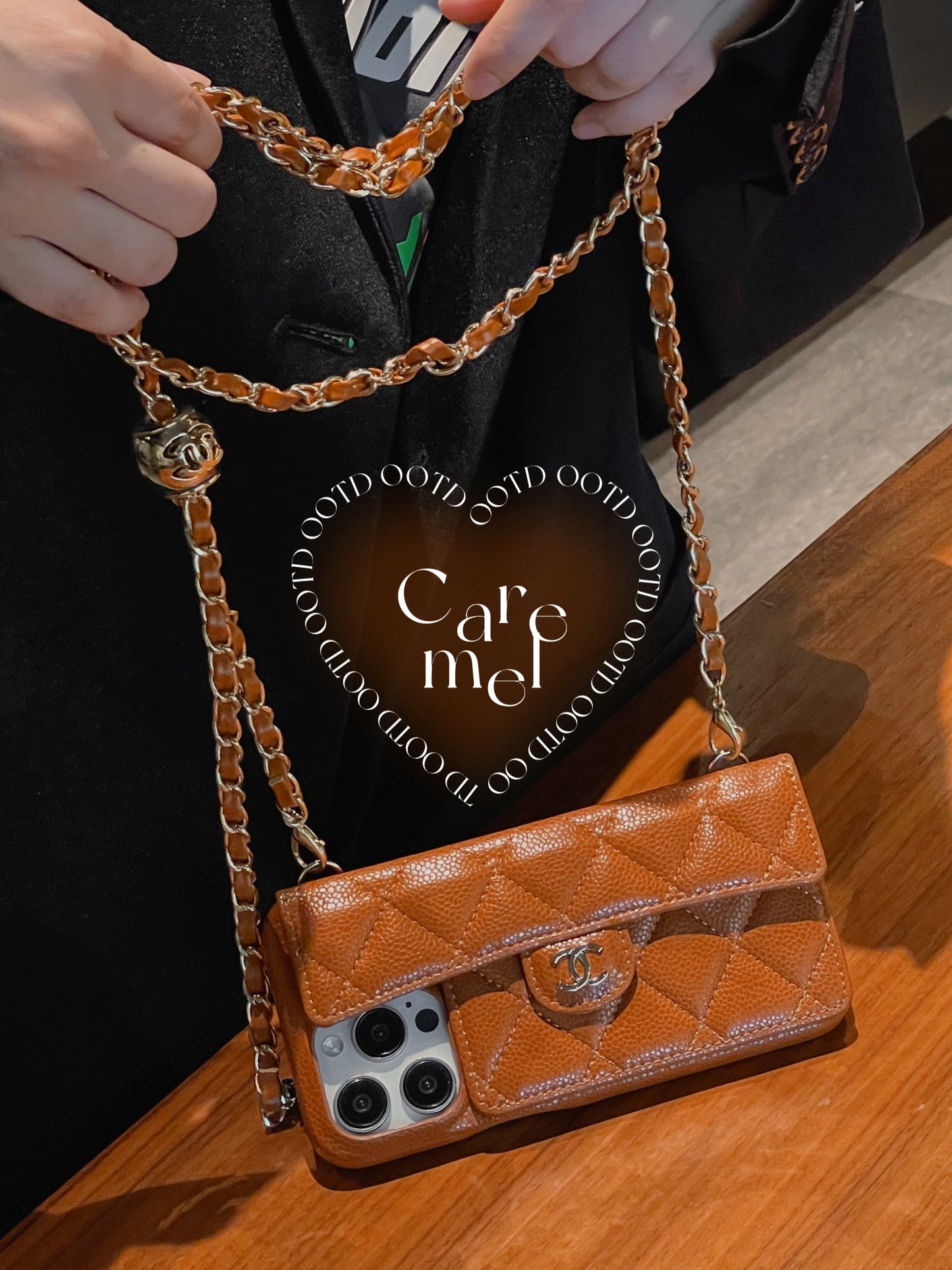 Luxury Wallet iPhone Case With Hand /Crossbody Chain - Iphonecasehouse