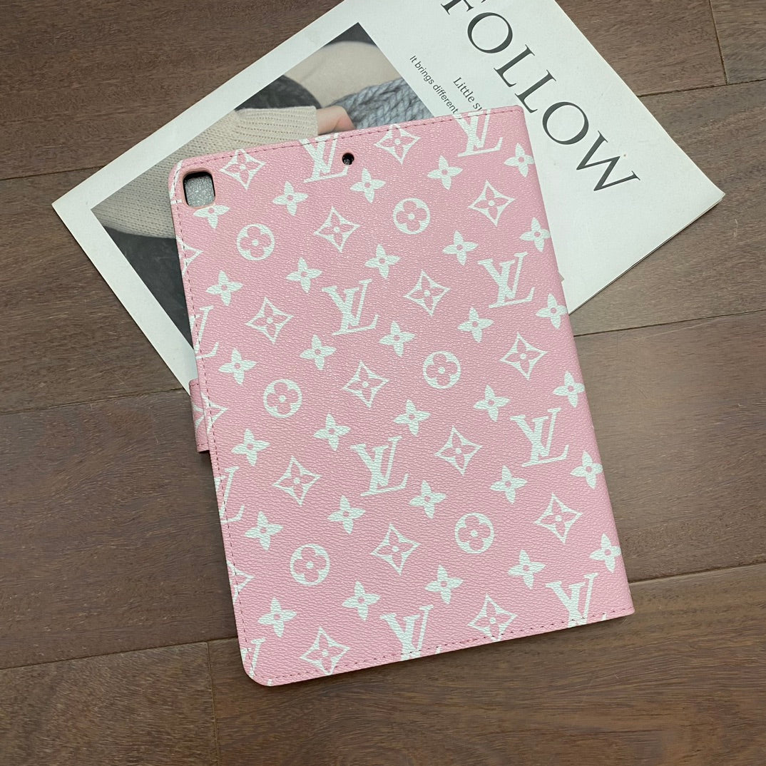 Elegant Monogram Canvas Flip Cover Apple iPad Protective Leather Case - Iphonecasehouse