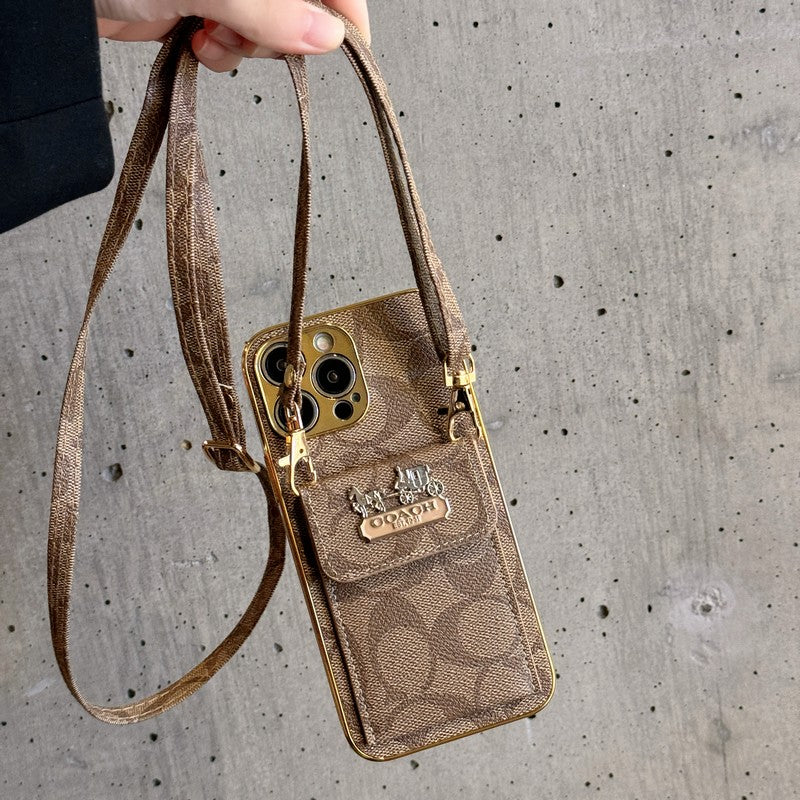 Coa Card Bag Leather Chain iPhone Case - Iphonecasehouse