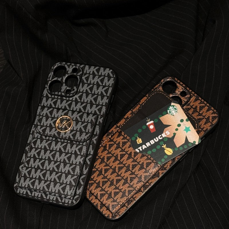 MK Card Bag Gold iPhone Case - Iphonecasehouse