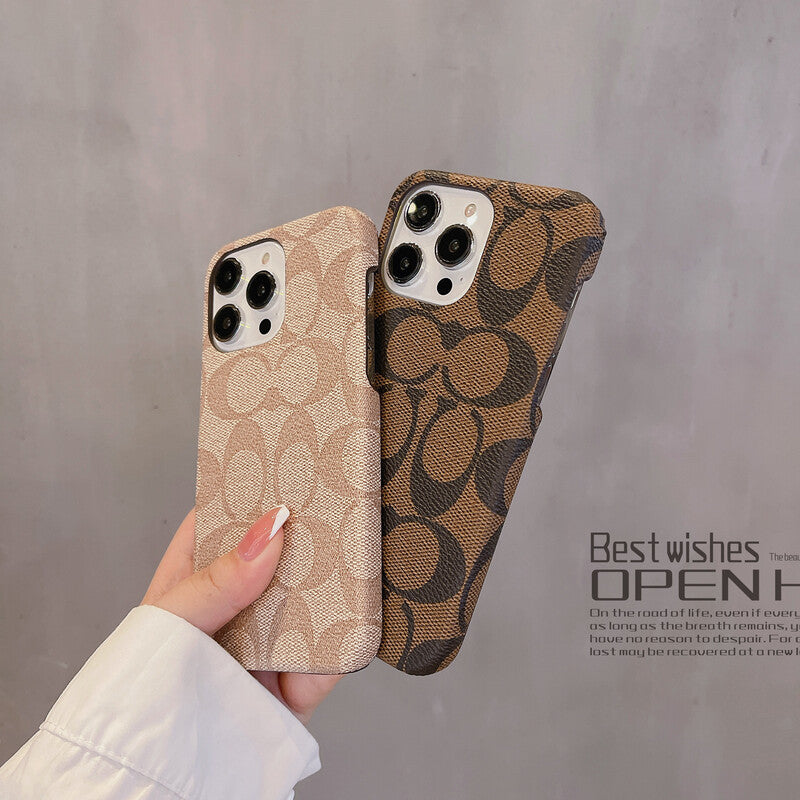 Classic Coach iPhone Case Brown -JDK241426 - Iphonecasehouse