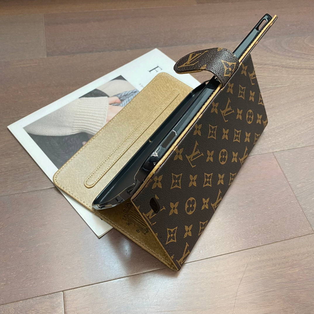 Elegant Monogram Canvas Flip Cover Apple iPad Protective Leather Case - Iphonecasehouse