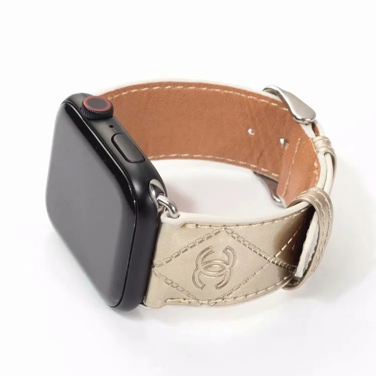 GLOSSY LEATHER APPLE WATCH BAND - Iphonecasehouse