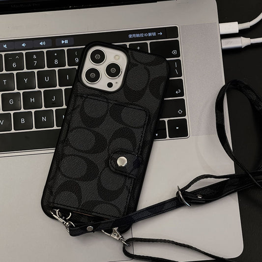 Coa Card Bag Leather Chain iPhone Case - Iphonecasehouse
