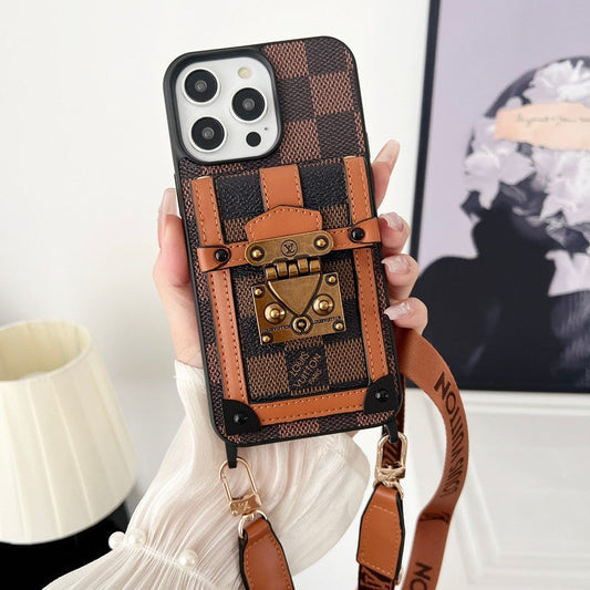 Lou Brown Crossbody Chain iPhone Case - Iphonecasehouse