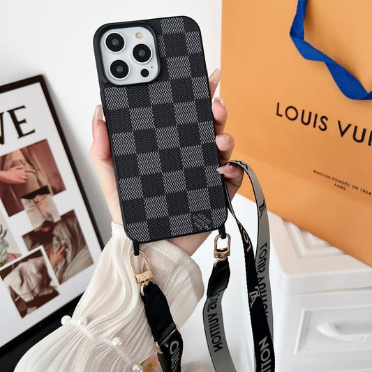 Lou Black & White Crossbody iPhone Case - Iphonecasehouse