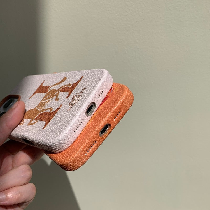 Herm Leather iPhone Case - Iphonecasehouse