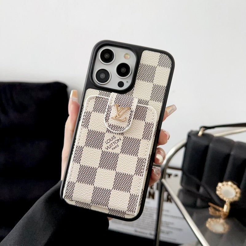 Lou Black & White Card Bag iPhone Case - Iphonecasehouse