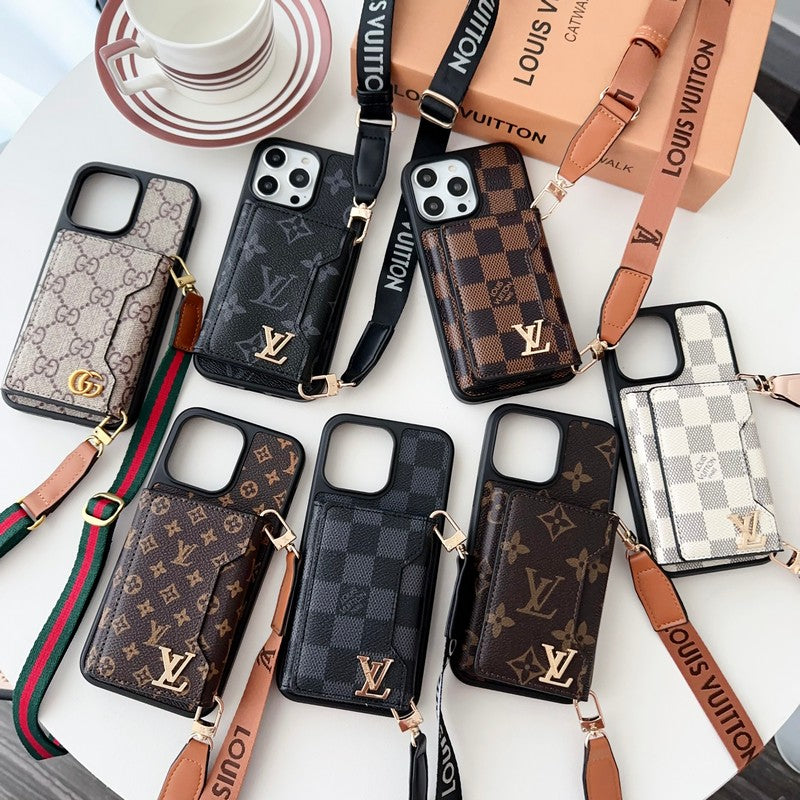 Lou Side Card Bag Crossbody Chain iPhone Case - Iphonecasehouse
