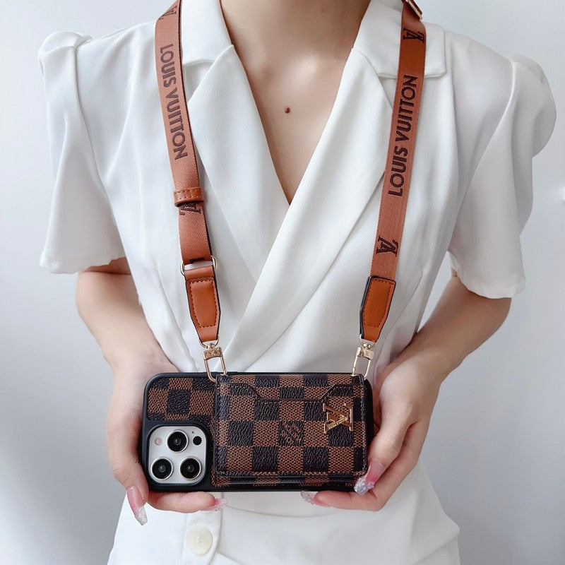 Lou Side Card Bag Crossbody Chain iPhone Case - Iphonecasehouse