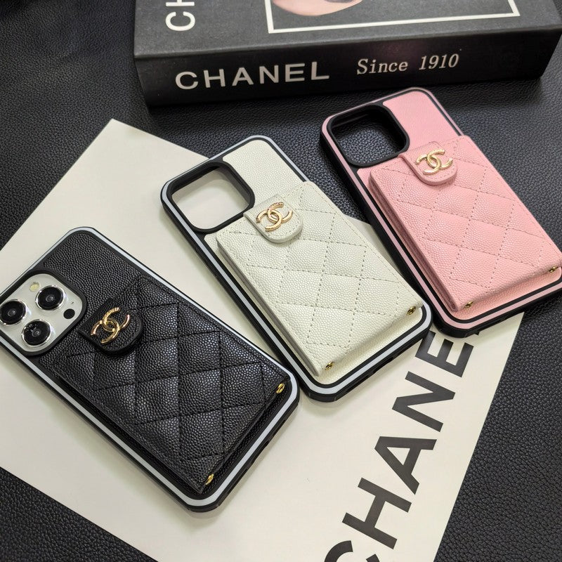 C.C Crossbody Leather iPhone Case - Iphonecasehouse