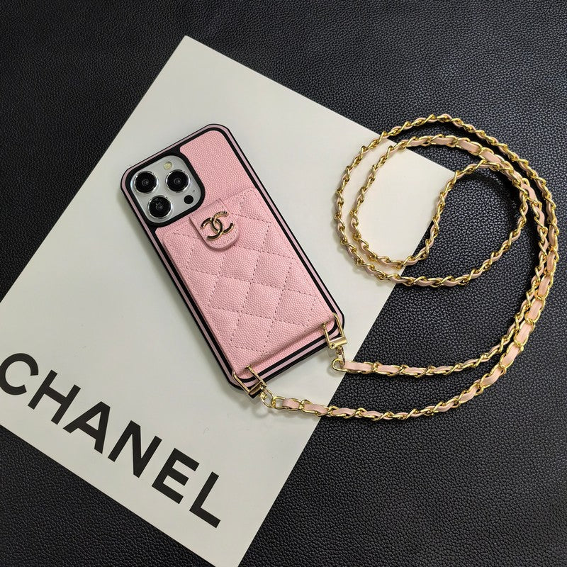C.C Crossbody Leather iPhone Case - Iphonecasehouse