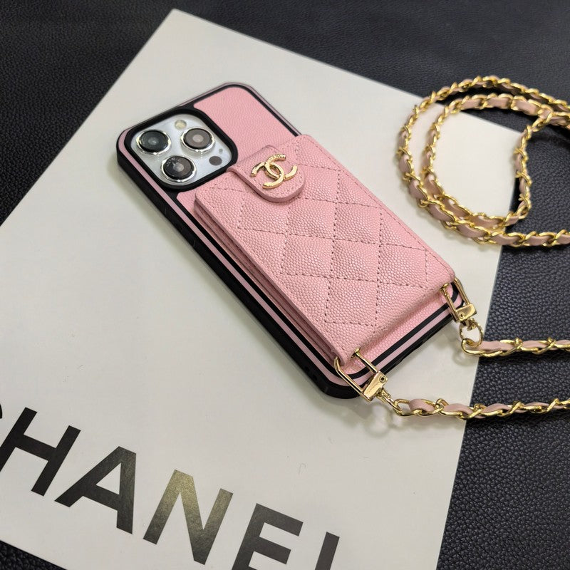 C.C Crossbody Leather iPhone Case - Iphonecasehouse