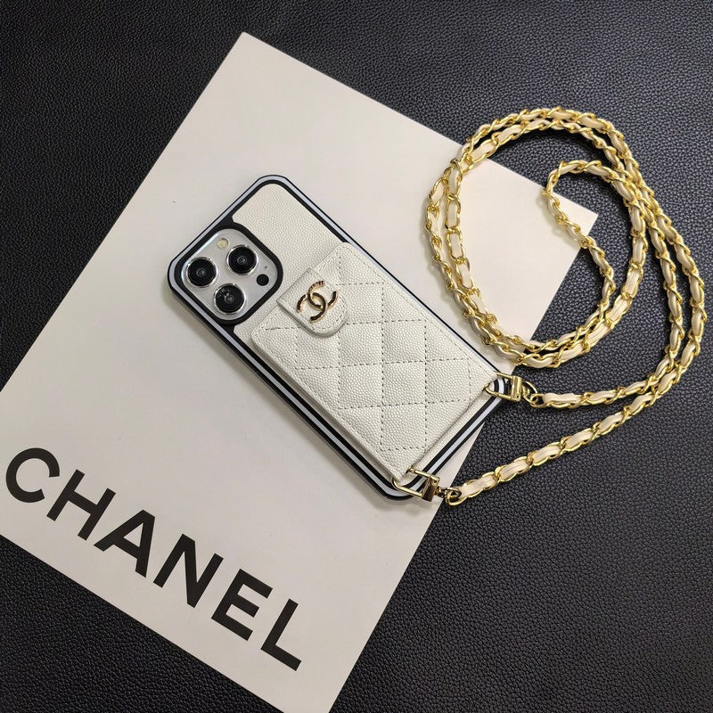 C.C Crossbody Leather iPhone Case - Iphonecasehouse