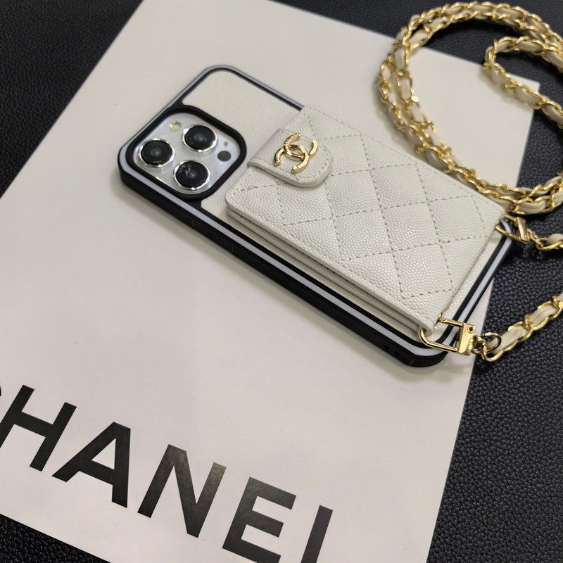 C.C Crossbody Leather iPhone Case - Iphonecasehouse
