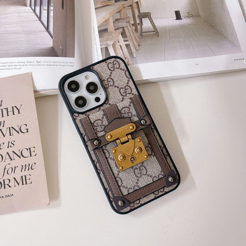 GG Lou Card Holder iPhone Case - Iphonecasehouse