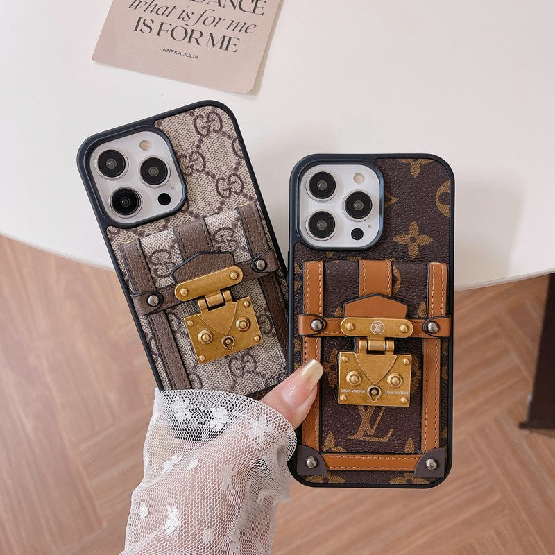 Lou GG Card Holder Chain iPhone Case - Iphonecasehouse