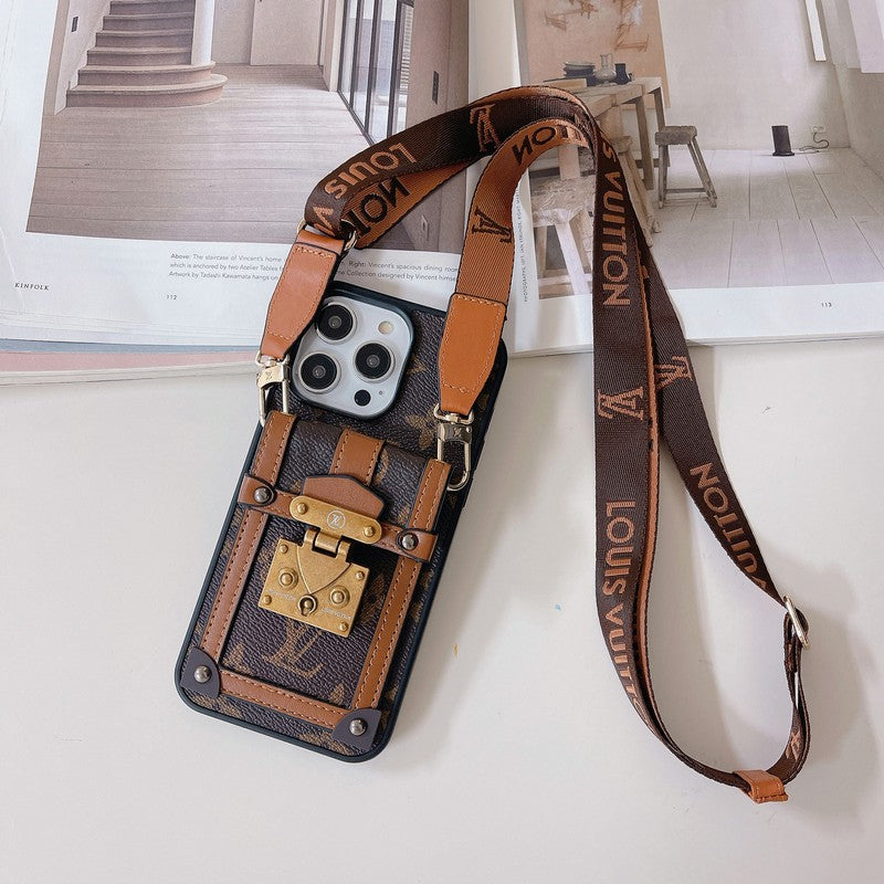 Lou GG Card Holder Chain iPhone Case - Iphonecasehouse