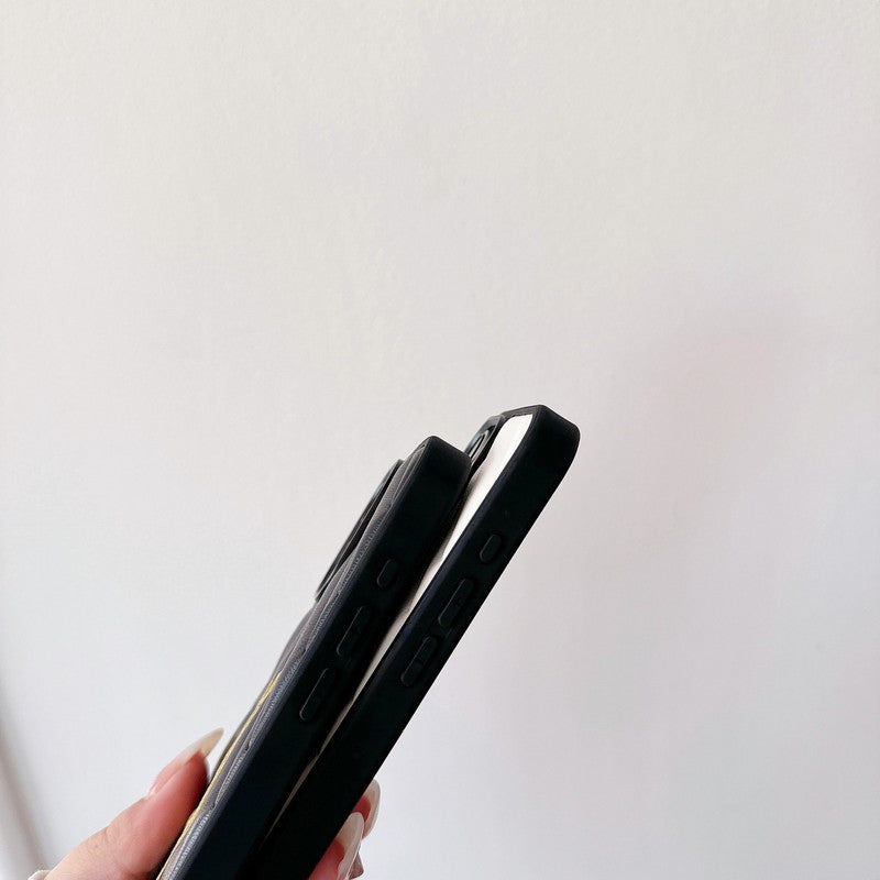 Saint Black & White Leather iPhone Case - Iphonecasehouse