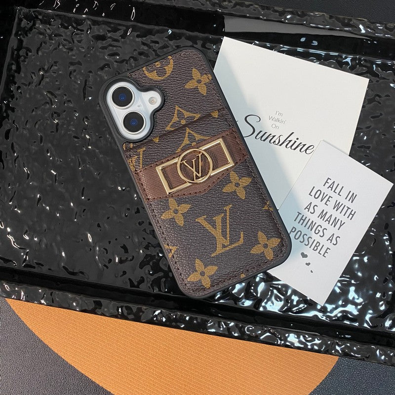 Lou Card Bag Gold Logo iPhone Case - Iphonecasehouse