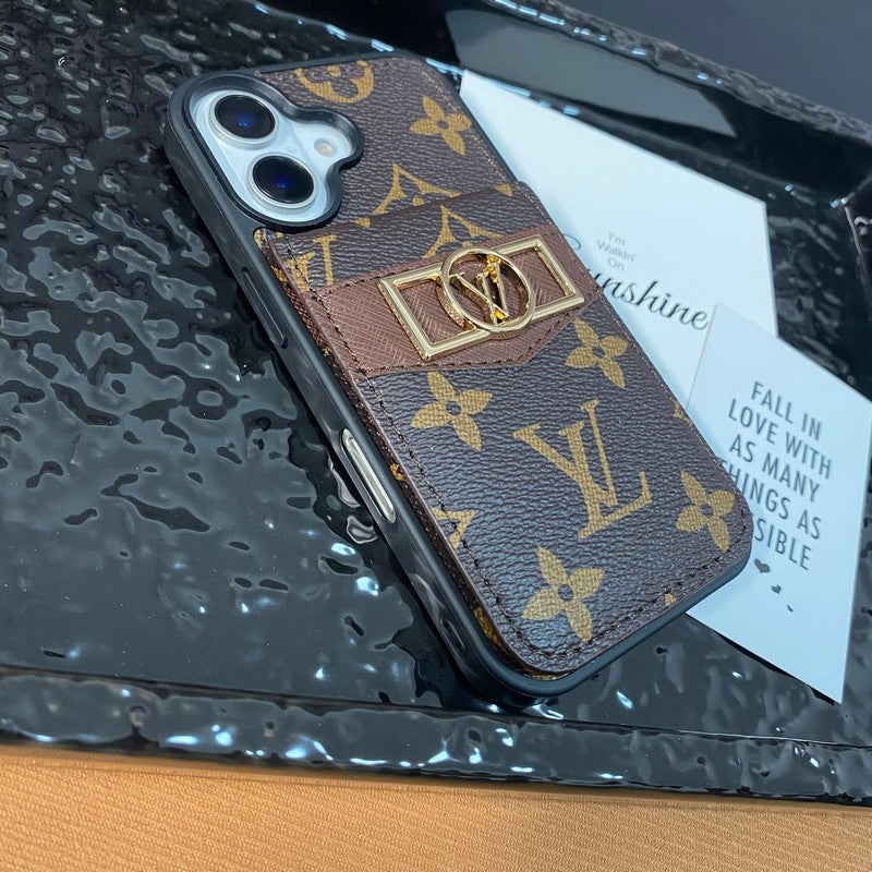 Lou Card Bag Gold Logo iPhone Case - Iphonecasehouse