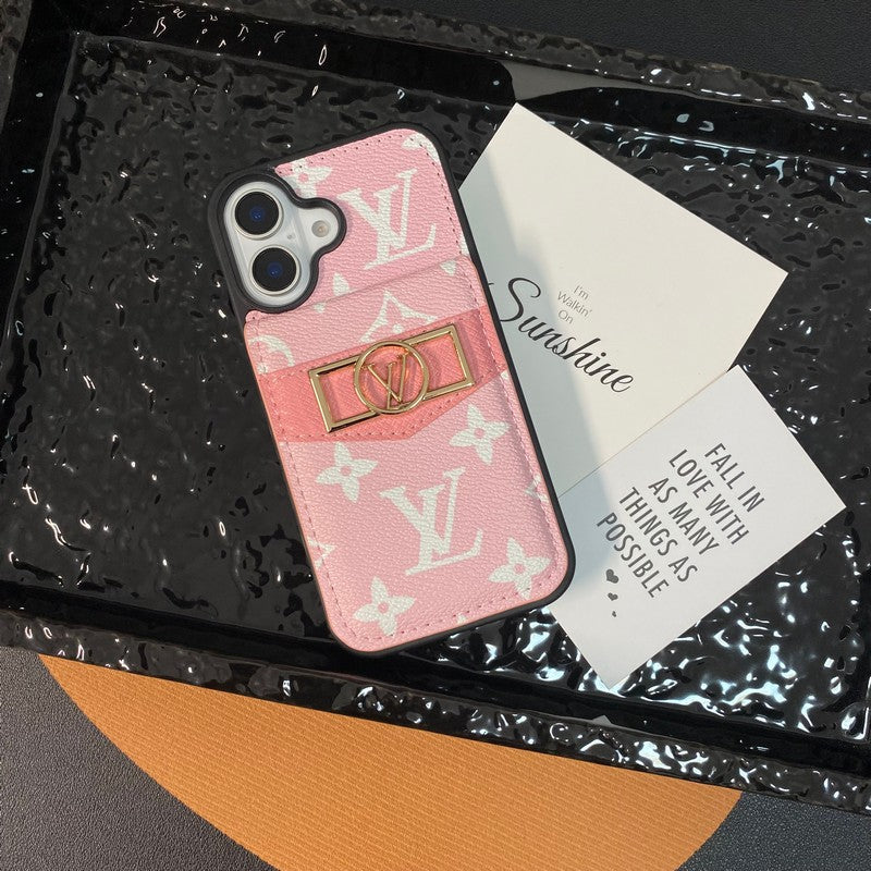 Lou Card Bag Gold Logo iPhone Case - Iphonecasehouse