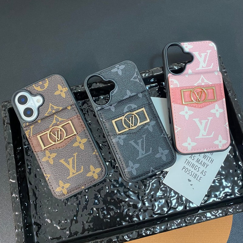 Lou Card Bag Gold Logo iPhone Case - Iphonecasehouse