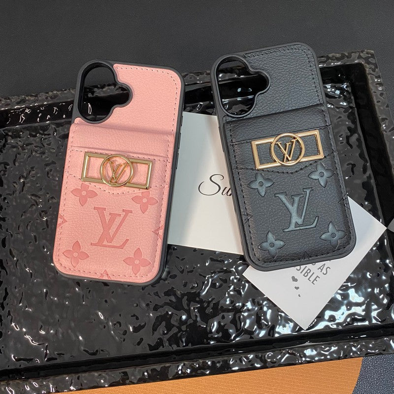 Lou Card Bag Gold Logo iPhone Case - Iphonecasehouse