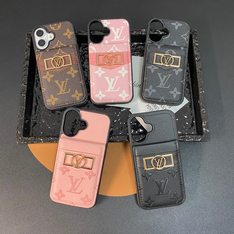 Lou Card Bag Gold Logo iPhone Case - Iphonecasehouse