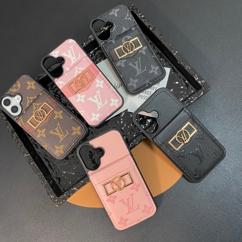 Lou Card Bag Gold Logo iPhone Case - Iphonecasehouse