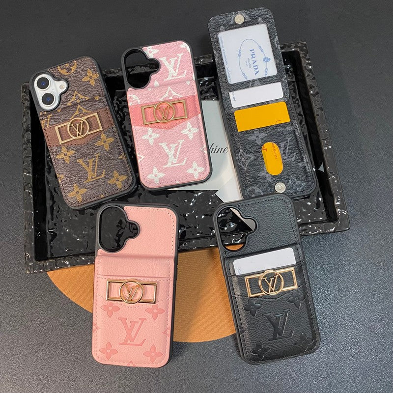 Lou Card Bag Gold Logo iPhone Case - Iphonecasehouse