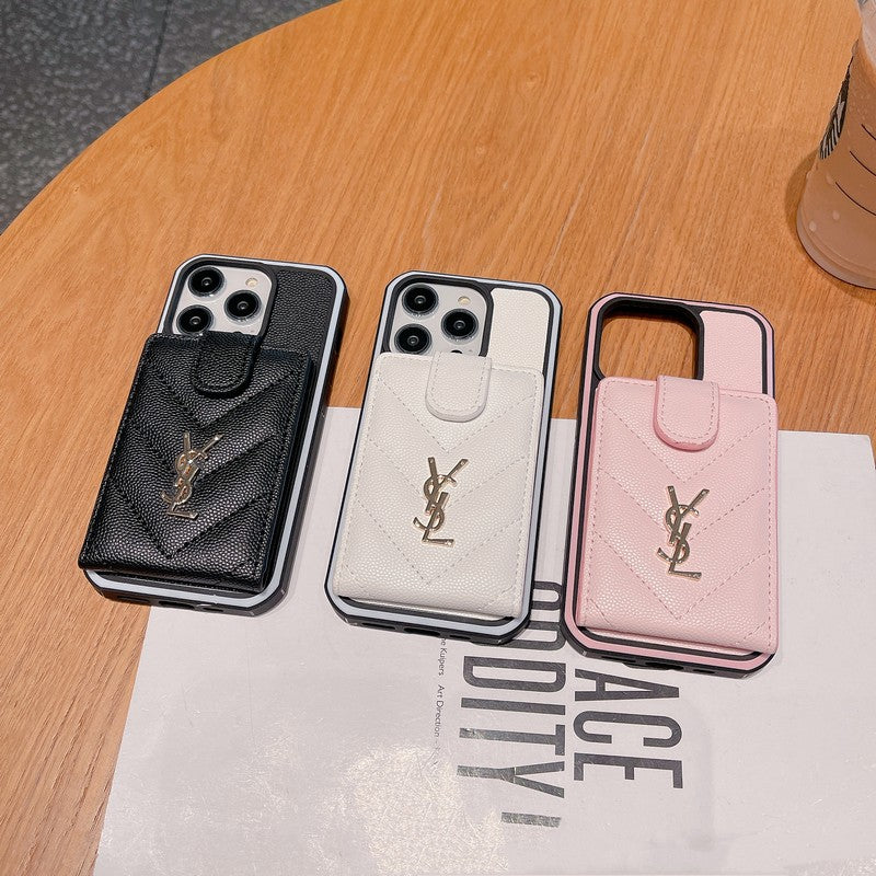 Saint Card Bag Color Leather iPhone Case - Iphonecasehouse