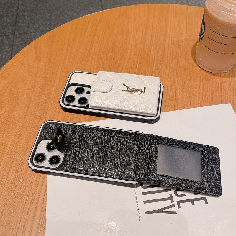 Saint Card Bag Color Leather iPhone Case - Iphonecasehouse