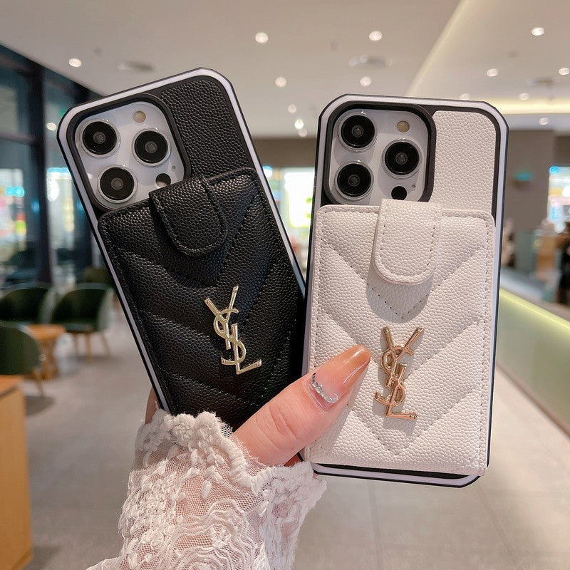 Saint Card Bag Color Leather iPhone Case - Iphonecasehouse