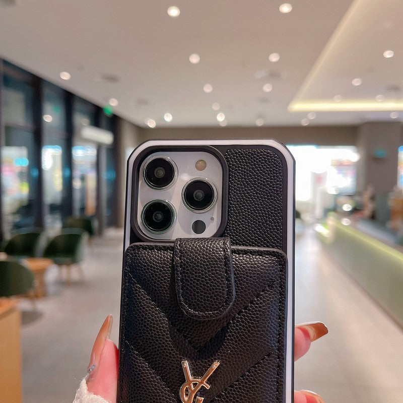 Saint Card Bag Color Leather iPhone Case - Iphonecasehouse