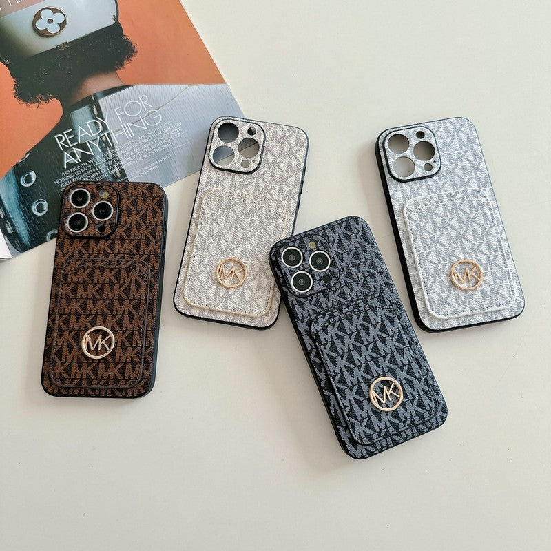 MK Card Bag Gold Logo iPhone Case - Iphonecasehouse