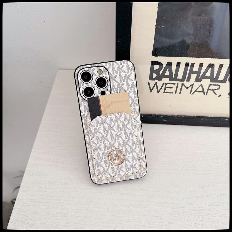 MK Card Bag Gold Logo iPhone Case - Iphonecasehouse