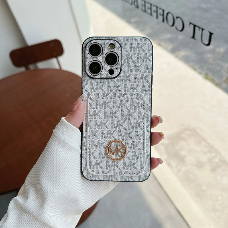 MK Card Bag Gold Logo iPhone Case - Iphonecasehouse