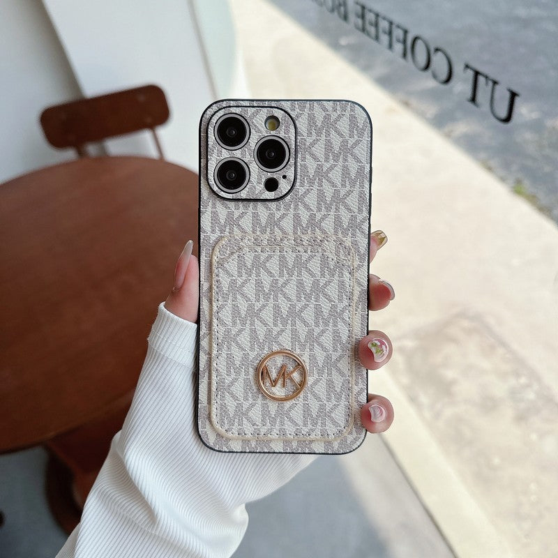 MK Card Bag Gold Logo iPhone Case - Iphonecasehouse