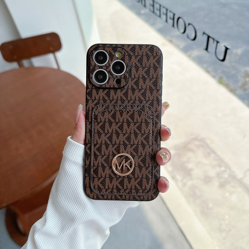 MK Card Bag Gold Logo iPhone Case - Iphonecasehouse
